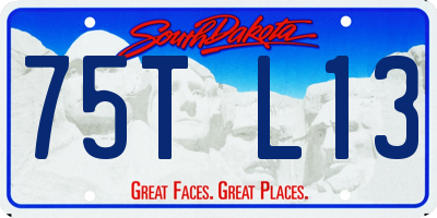 SD license plate 75TL13