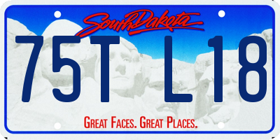 SD license plate 75TL18