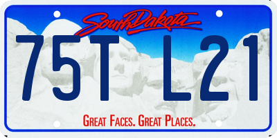 SD license plate 75TL21