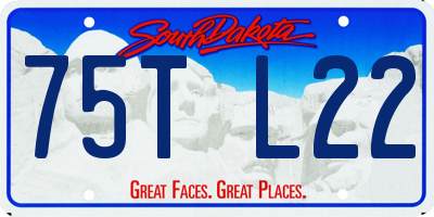 SD license plate 75TL22