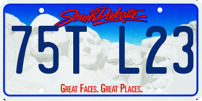 SD license plate 75TL23