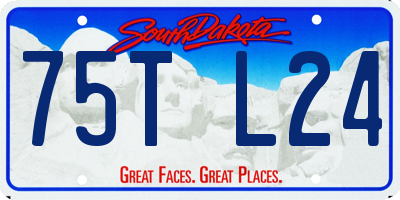 SD license plate 75TL24