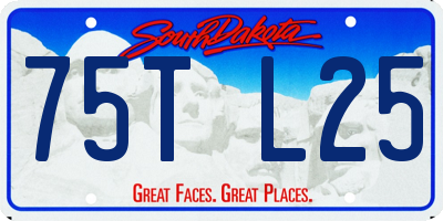 SD license plate 75TL25