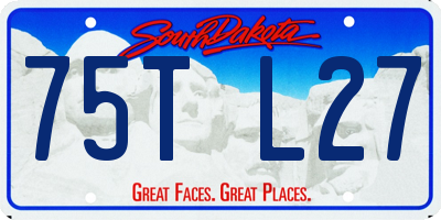SD license plate 75TL27