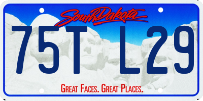 SD license plate 75TL29
