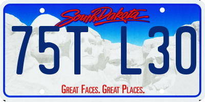 SD license plate 75TL30