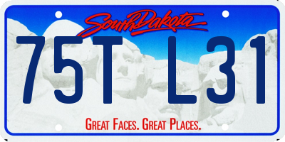 SD license plate 75TL31