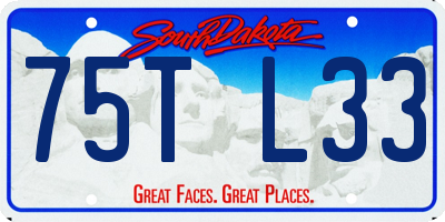 SD license plate 75TL33