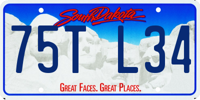 SD license plate 75TL34