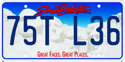 SD license plate 75TL36