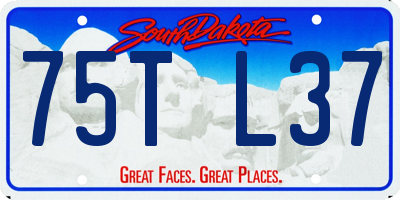 SD license plate 75TL37