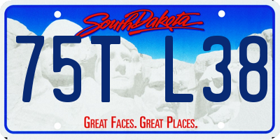 SD license plate 75TL38