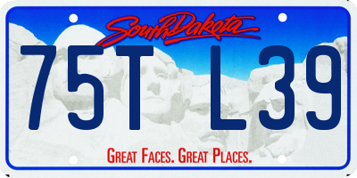 SD license plate 75TL39