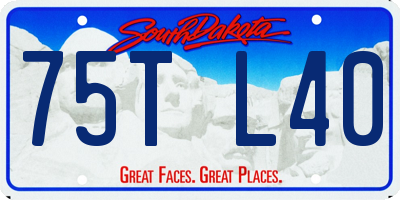 SD license plate 75TL40