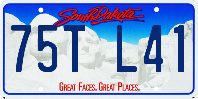 SD license plate 75TL41