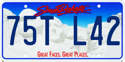 SD license plate 75TL42