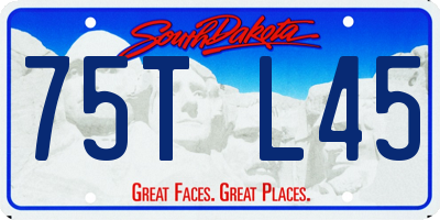SD license plate 75TL45