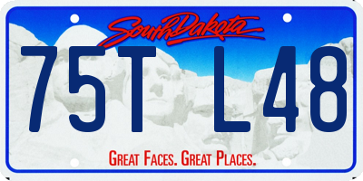 SD license plate 75TL48