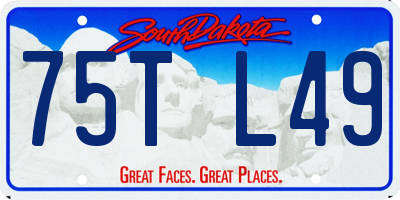 SD license plate 75TL49