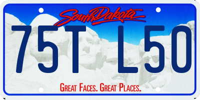 SD license plate 75TL50