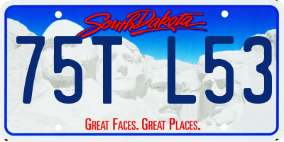 SD license plate 75TL53