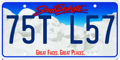 SD license plate 75TL57