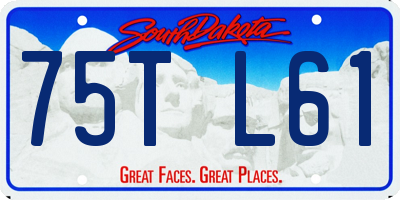 SD license plate 75TL61