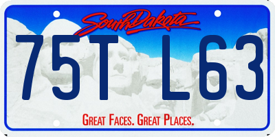 SD license plate 75TL63