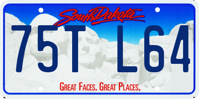 SD license plate 75TL64