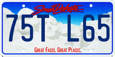 SD license plate 75TL65