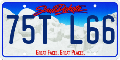 SD license plate 75TL66