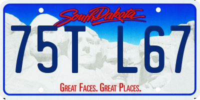 SD license plate 75TL67