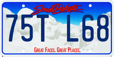 SD license plate 75TL68