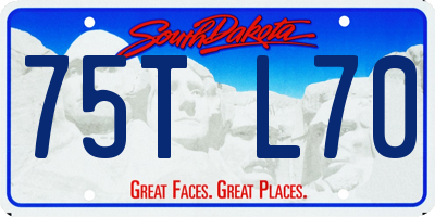 SD license plate 75TL70