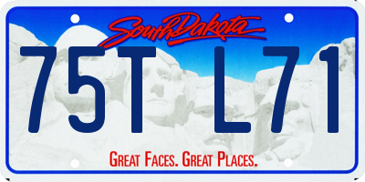 SD license plate 75TL71