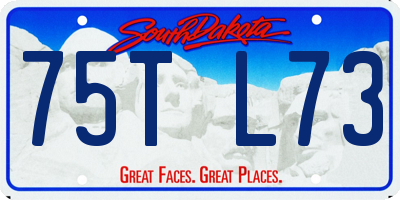 SD license plate 75TL73
