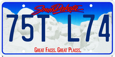 SD license plate 75TL74