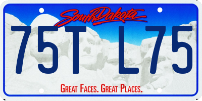 SD license plate 75TL75
