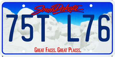 SD license plate 75TL76