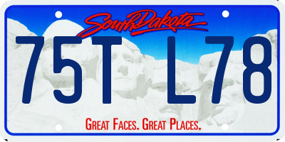 SD license plate 75TL78