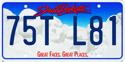 SD license plate 75TL81