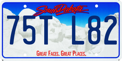 SD license plate 75TL82
