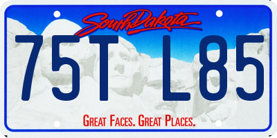 SD license plate 75TL85