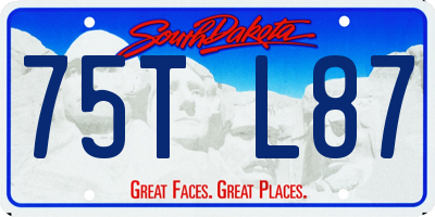 SD license plate 75TL87