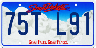 SD license plate 75TL91