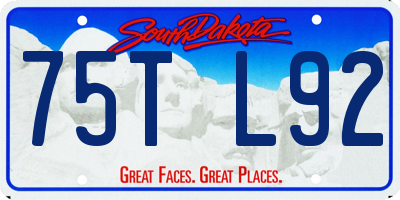 SD license plate 75TL92