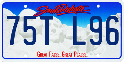 SD license plate 75TL96