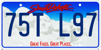 SD license plate 75TL97