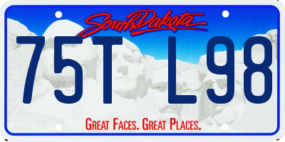 SD license plate 75TL98