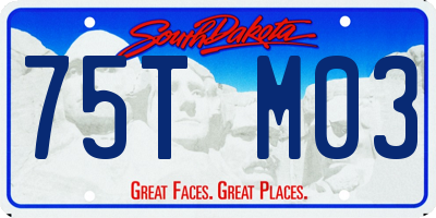 SD license plate 75TM03